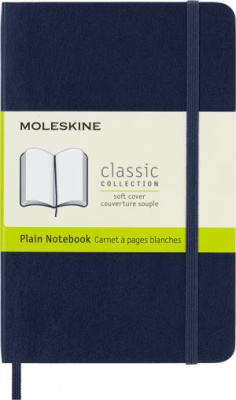 Блокнот Moleskine CLASSIC SOFT QP613B20 Pocket 90x140мм 192стр. нелинованный мягкая обложка синий сапфир