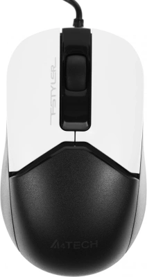 Мышь A4Tech Fstyler FM12S Panda белый/черный оптическая 1200dpi silent USB 3but