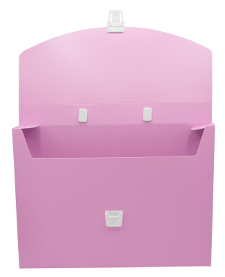 Портфель Бюрократ Pastel PASTPP01PINK 1 отдел. A4 пластик 0.7мм розовый