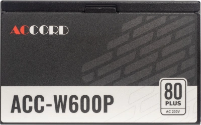 Блок питания Accord ATX 600W ACC-W600P 80+ white (20+4pin) 120mm fan 6xSATA RTL