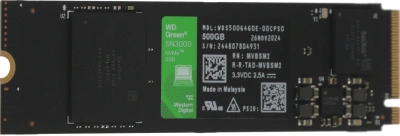 Накопитель SSD WD PCIe 4.0 x4 500GB WDS500G4G0E SN3000 Green M.2 2280