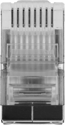 Коннектор Lanmaster (TWT-PL45/S-8P8C) FTP кат.5E RJ45 серебристый (упак.:100шт)