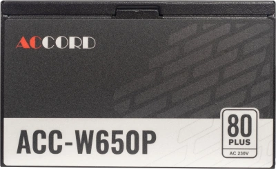 Блок питания Accord ATX 650W ACC-W650P 80+ white (20+4pin) 120mm fan 6xSATA RTL