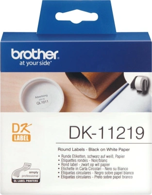 Картридж ленточный Brother DK11219 черный на белом 12 для Brother QL-5X0, QL-7X00, QL-8X0, QL-10X0, QL-1X10