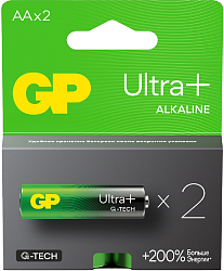 Батарея GP Ultra Plus Alkaline 15AUPA21-2CRSB2 AA (2шт) блистер