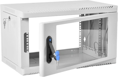 Шкаф коммутационный ЦМО (ШРН-6.500) напольный 6U 599x529мм пер.дв.стекл 200кг серый 470мм 14кг 180град. 346мм IP20 металл