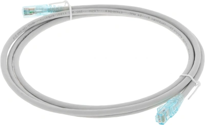 Патч-корд Hyperline PC-LPM-UTP-RJ45-RJ45-C6-2M-LSZH-GY PC-LPM-UTP-RJ45-RJ45-C6-2M UTP RJ-45 вил.-вилка RJ-45 кат.6 2м серый LSZH (уп.:1шт) 24AWG