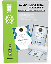 Пленка для ламинирования Cactus 100мкм A3 (100шт) глянцевая 426x303мм CS-LPGA3100100