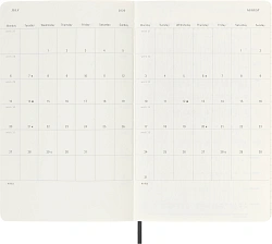 Ежедневник Moleskine ACADEMIC SOFT Large 130х210мм датир.18мес 592стр. мягкая обложка черный