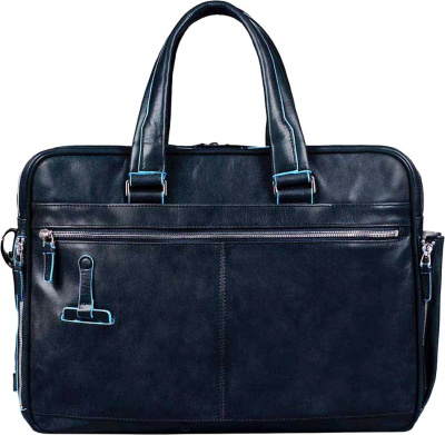 Деловая сумка Piquadro Blue Square CA2765B2/BLU2 с отделением для ноутбука синий натур.кожа