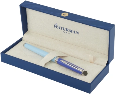 Ручка перьев. Waterman Hemisphere Colour Blocking (2179924) Blue CT сталь нержавеющая F подар.кор.