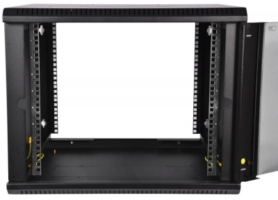 Шкаф коммутационный ЦМО ШРН-ЭКОНОМ (ШРН-Э-12.500-9005) настенный 12U 600x520мм пер.дв.стекл 75кг черный 470мм