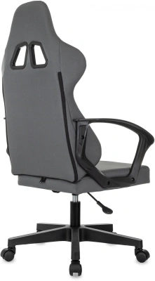 Кресло игровое Zombie 1 серый/черный крестов. пластик