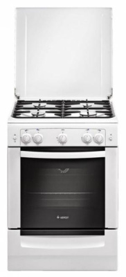 Плита Газовая Gefest ПГ 6100-01 белый (металлическая крышка) реш.чугун