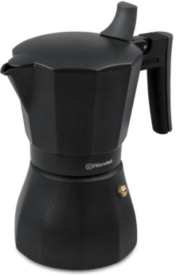 Кофеварка гейзерн. Rondell Kafferro RDA-1275 0.45л алюминий темно-серый