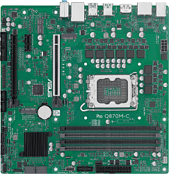 Материнская плата Asus PRO Q870M-C-CSM Soc-1851 Intel Q870 4xDDR5 mATX AC`97 8ch(7.1) GbLAN RAID+HDMI+DP