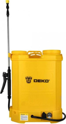 Опрыскиватель Deko DKSP10 аккум. наплеч. 16л желтый (065-0942)