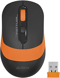 Мышь A4Tech Fstyler FG10S черный/оранжевый оптическая 2000dpi silent беспров. USB для ноутбука 4but (FG10S ORANGE)