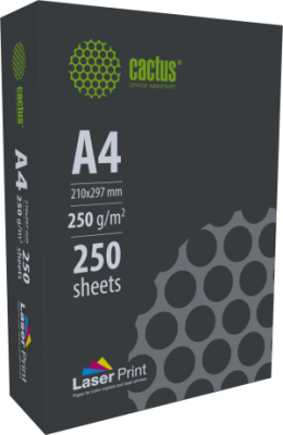 Бумага Cactus CS-LPA4250250 A4/250г/м2/250л./белый для лазерной печати
