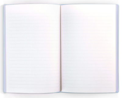 Блокнот Deli EN140LBLUE A5 210х143мм искусст. кожа 96л линейка мягкая обложка голубой