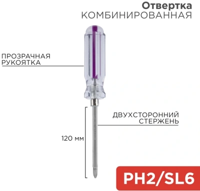 Отвертка Rexant 12-4742 в компл.:1 предмет