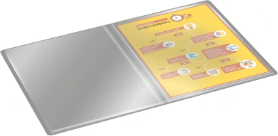 Папка с 40 прозр.вклад. Silwerhof Eco A4 пластик 0.5мм серый