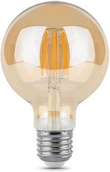 Лампа светодиодная Gauss Filament G95 6Вт цок.:E27 шар 220B св.свеч.бел.теп. (упак.:1шт) (105802006)