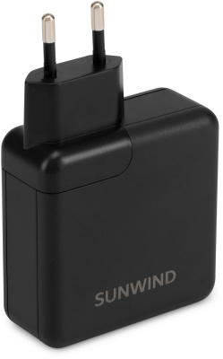 Сетевое зар./устр. SunWind SWWB6 65W 3.25A (PD+QC) USB/USB Type-C универсальное черный (SWWB6H1105BK)