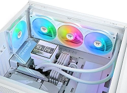 Система водяного охлаждения Thermaltake TH360 V3 Ultra Snow ARGB Soc-AM5/AM4/1200/1700/1851 белый 4-pin 37.8dB Al LCD 365W Ret (CL-W476-PL12SW-A)