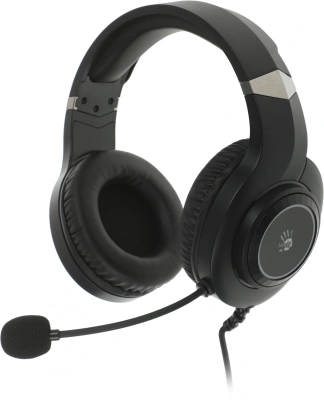 Наушники с микрофоном A4Tech Bloody G220 черный 2м мониторные оголовье (G220 AUX3.5-4PIN + USB)
