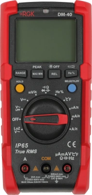 Мультиметр RGK DM-40 цифровой красный/черный (776431)