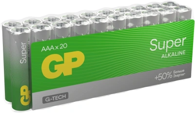 Батарея GP Super Alkaline 24AA21-2CRSWC20 AAA (20шт) спайка