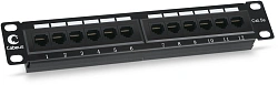 Патч-панель Cabeus PL-12-CAT.5E 10"-DUAL 10" 1U 12xRJ45 кат.5E UTP