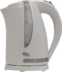 Чайник электрический Oasis K-2PW 1.7л. 2200Вт белый корпус: пластик