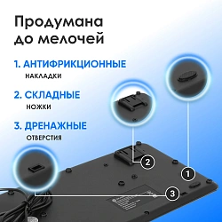 Клавиатура Оклик 180M черный PS/2 (313180)