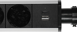 Сетевой разветвитель Premier 3R USB 1.8м (3 розетки) серый (коробка)