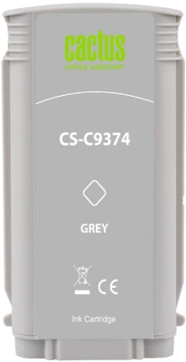 Картридж струйный Cactus CS-C9374 №72 фото серый (130мл) для HP DJ T610/T620/T770/T1100/T1100/T1120/T1200