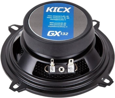 Колонки автомобильные Kicx GX-132 80Вт 89дБ 4Ом 13см (5дюйм) (ком.:2кол.) коаксиальные трехполосные