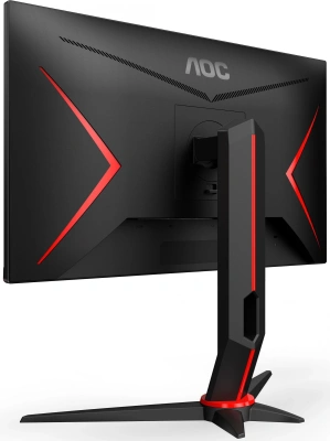 Монитор AOC 23.8" Value Line Q24G2A черный/красный IPS LED 16:9 HDMI M/M матовая HAS Piv 350cd 178гр/178гр 2560x1440 165Hz FreeSync Premium DP QHD 4.78кг