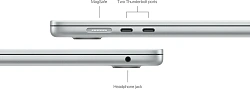 Ноутбук Apple MacBook Air A3241 M4 10 core 16Gb SSD256Gb/10 core GPU 15.3" Liquid Retina (2880x1864) macOS silver WiFi BT Cam (MW1G3LL/A)