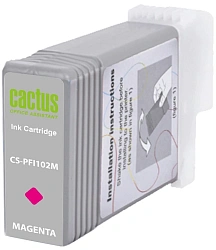 Картридж струйный Cactus CS-PFI102M PFI-102 M пурпурный (130мл) для Canon IP iPF500/iPF600/iPF700/MFP M40/iPF765/LP17/LP24 с чипом