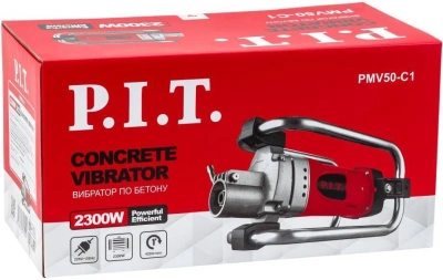 Вибратор для бетона P.I.T. PMV50-C1 2300Вт электрический красный