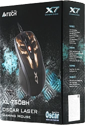 Мышь A4Tech XL-750BH рисунок лазерная 3600dpi USB2.0 6but
