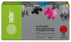 Картридж струйный Cactus CS-PFI320BK PFI-320 BK черный пигментный (300мл) для Canon imagePROGRAF TM-200/TM-205/TM-300/TM-305/TM-350 с чипом