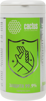 Салфетки влажные Cactus CS-ASHCL100 для рук антибактериальные (100лист.) спиртовые
