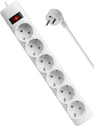 Сетевой фильтр Defender DFS 153 3м (6 розеток) белый (коробка)