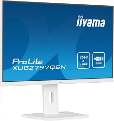 Монитор Iiyama 27" ProLite XUB2797QSN-W1 белый IPS LED 16:9 HDMI M/M матовая HAS Piv 1300:1 250cd 178гр/178гр 2560x1440 100Hz DP Quad HD 2K (1440p) USB 6.1кг
