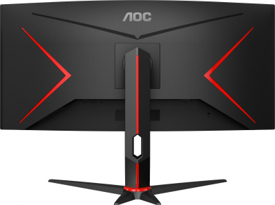 Монитор AOC 34" Gaming CU34G2X черный/красный VA LED 1ms 21:9 HDMI матовая HAS 300cd 178гр/178гр 3440x1440 144Hz FreeSync Premium DP Quad 2K (1440p) USB 8.1кг