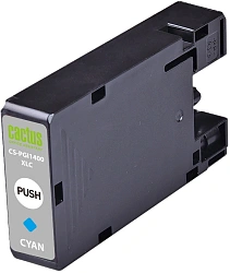 Картридж струйный Cactus CS-PGI1400XLC PGI-1400 голуб.пигм. (12мл) для Canon MB2050/MB2350/MB2040/MB2340 с чипом