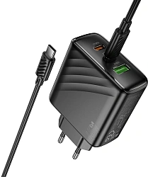 Сетевое зар./устр. Hoco CS26A Article 45W 3A (PD+QC) универсальное черный (PD45W)